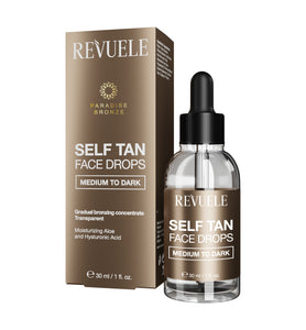 REVUELE SELF TAN FACE DROPS MEDIUM TO DARK